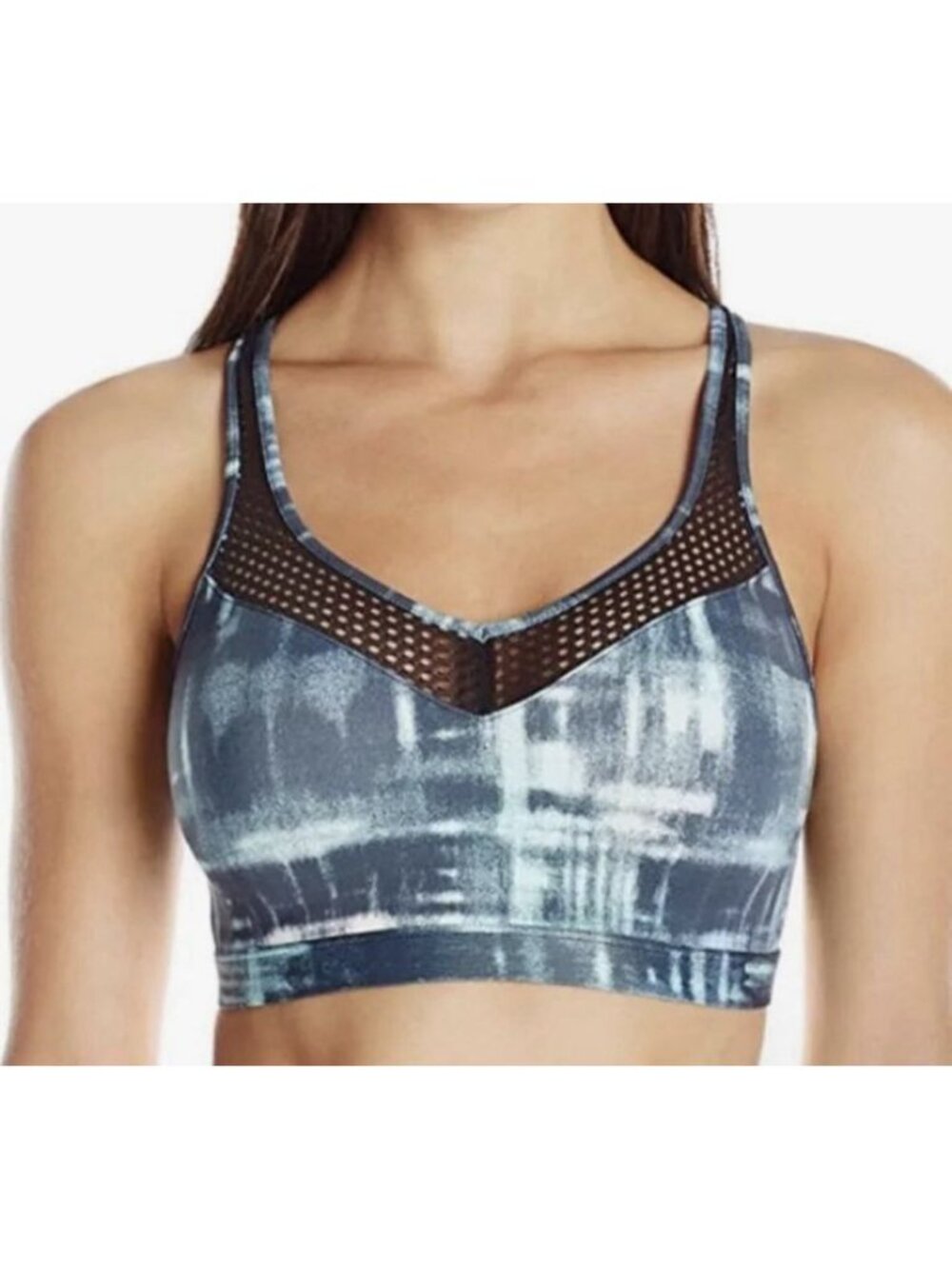 Wacoal 853214 Sports Bra 38 C/D Mesh Convertible Racer Back Blue Medium Impact - Picture 2 of 5